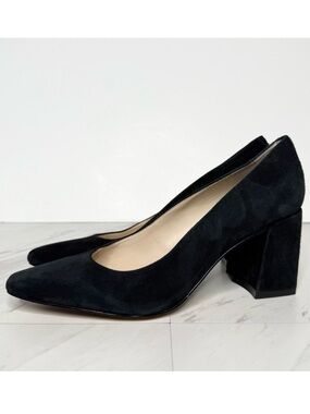 Marc Fisher Varla Black Suede Pump 7 1/2 M